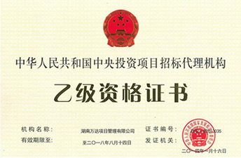 中央投資乙級(jí)資質(zhì)